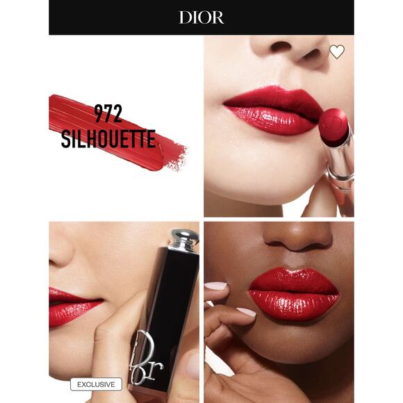 Dior Addict 972 SILHOUETTE- NO BOX& DIOR Addict Lipstick Case NEW -NO BOX